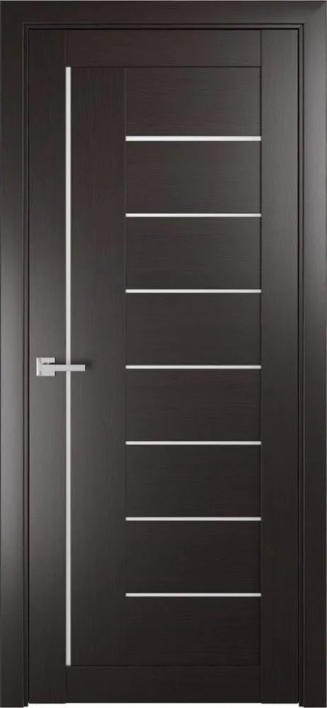 Межкомнатная дверь ЛУ-17 Венге (стекло сатинат)