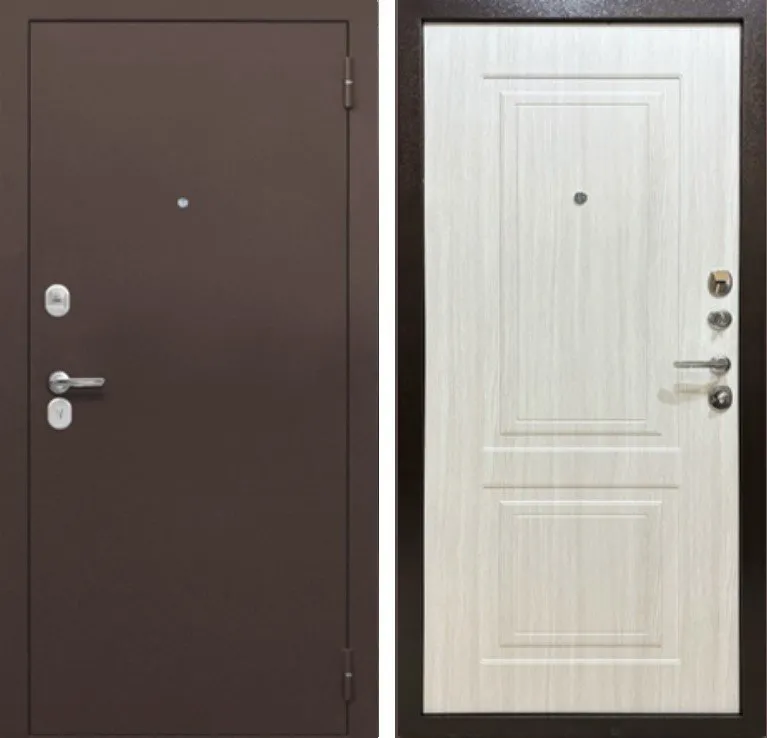 Дверь MXD Союз 70мм Антик Медь - панель Лиственница беленая DIS007234