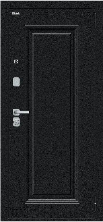 Товар Дверь Браво Флэш МФ/BChrome Букле черное/Cappuccino Melinga DIS007424